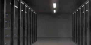server room with servers for web hosting services